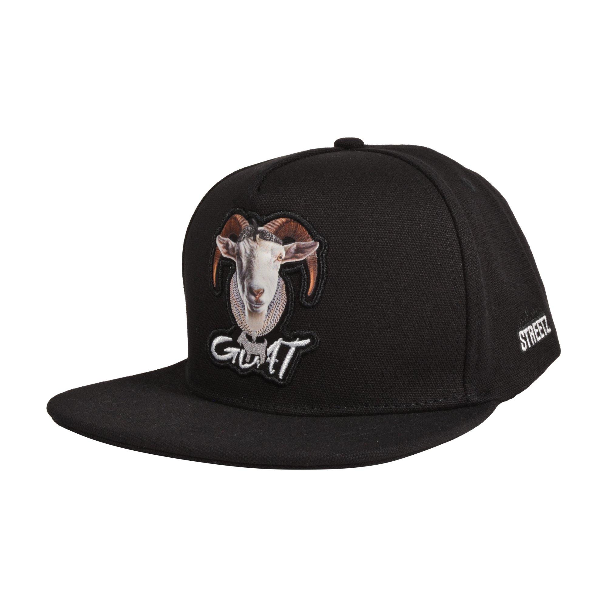 Streetz Iz Watchin GOAT 3 Snapback Hat - Black - BLACK